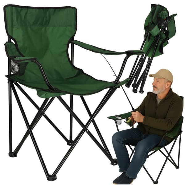 Campingstol / Fiskestol - Sammenklappelig - Grøn