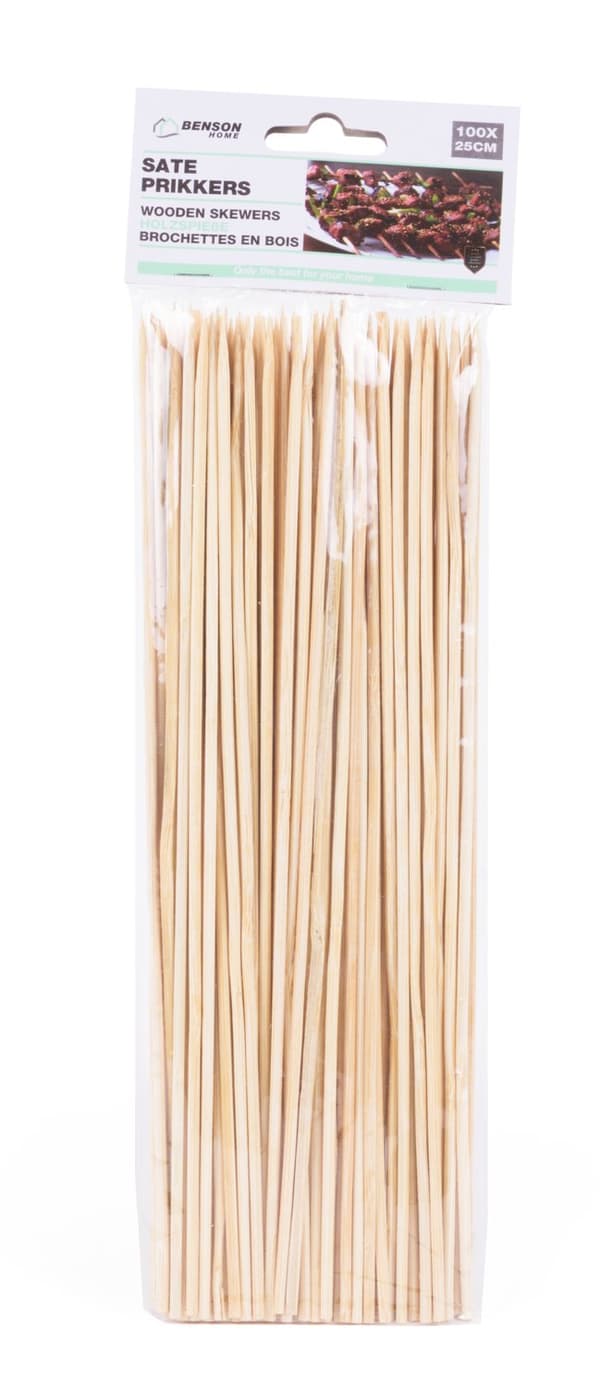 Grillpinde træ 100 stk 25 cm