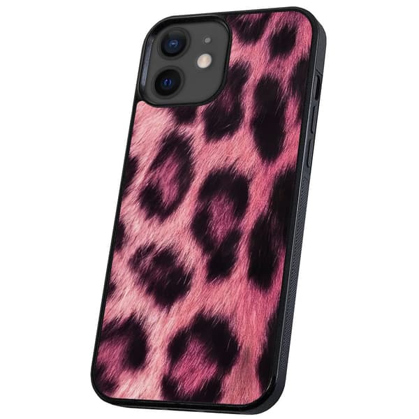 iPhone 12 Mini - Cover/Mobilcover Pink Leopard