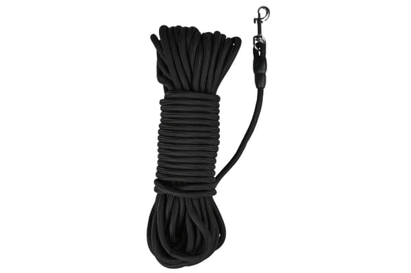 Sporline hund 15 m sort