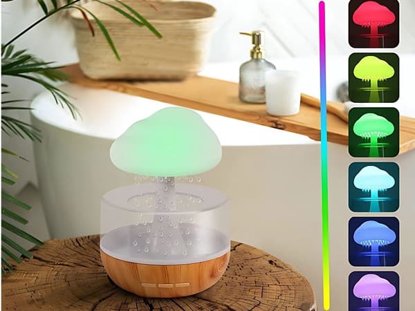 Aromadiffuser LED - Trådløs luftfugter med skyform