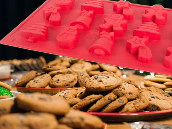 Bakplate 6 stykker festlige pepperkakemenn sett