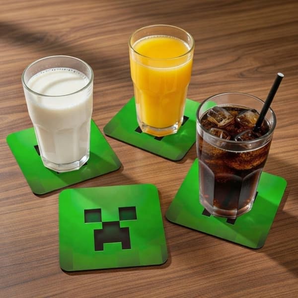 4-Pak - Glasbrikker Minecraft - Underlag til Glas