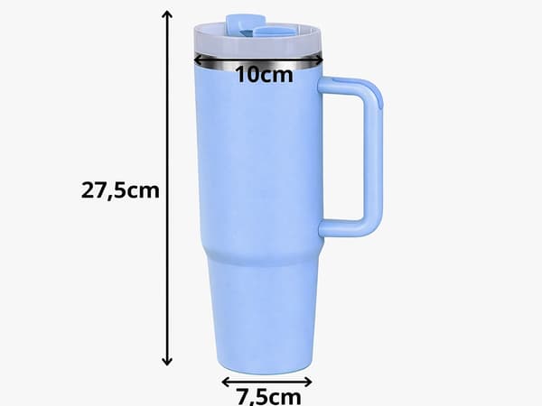 Termosmugg 1.2 L med sugrör