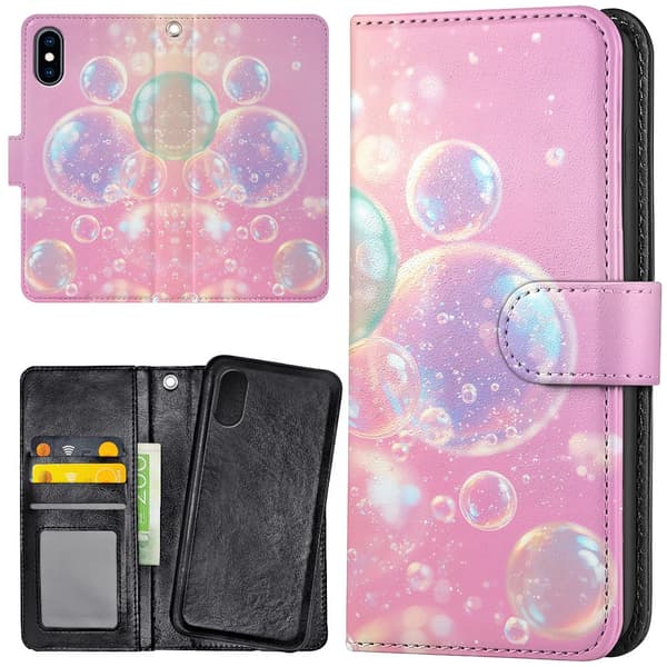iPhone X/XS - Lommebok Deksel Bubbles
