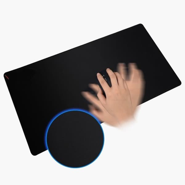 Gaming Musemåtte Stor - 90x40cm - Sort