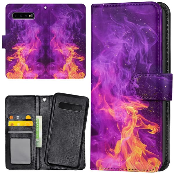 Samsung Galaxy S10 Plus - Lommebok Deksel Fire