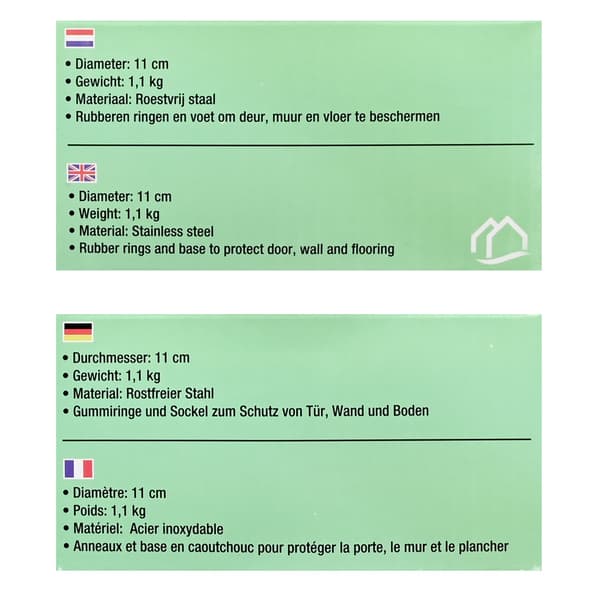 Dørstopper Ø11 cm svart