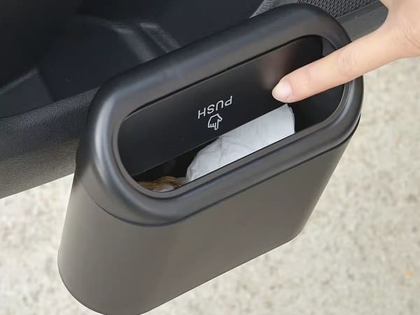 Bilpapperskorg mini - Dörrhängd med fällbart lock