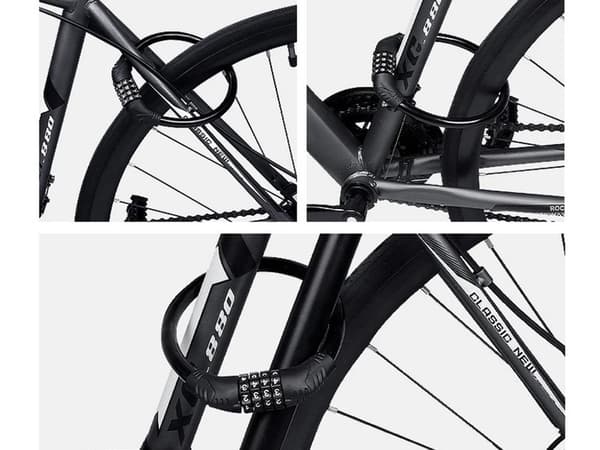 Cykelås med kode - Firecifret kombinationswire
