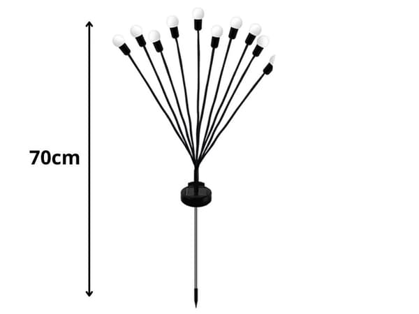 Solcellslampor klot 2 st 70 cm