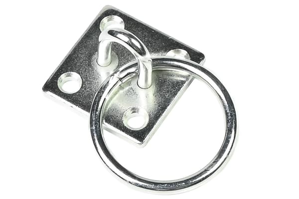 Øyeplate med ring 6 mm