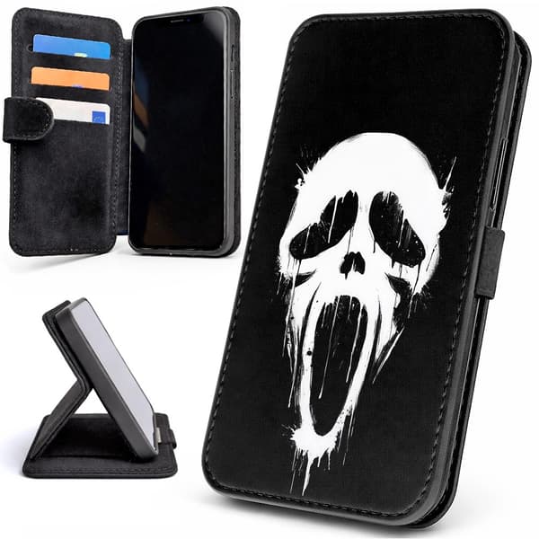 Lompakkokotelo / Kuoret iPhone 12 / 12 Pro - Scream Ghostface