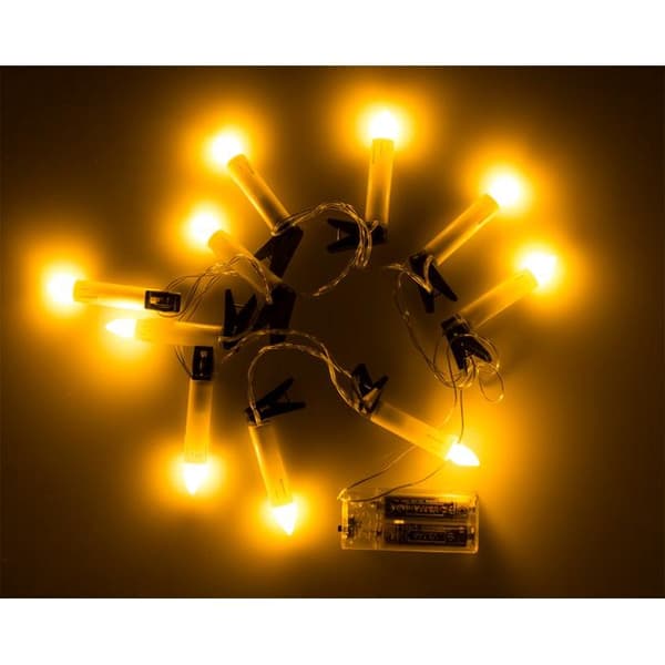 LED-lyskæde / Lyskæde med Timer - 10 stk. Lys