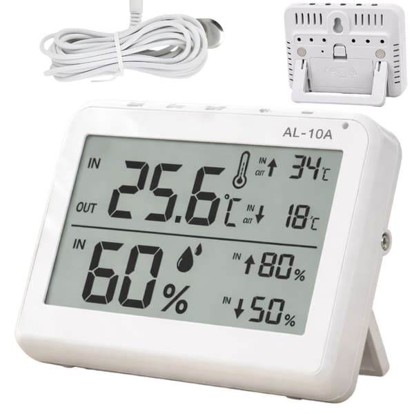 Vejrstation LCD termometer hygrometer indendørs
