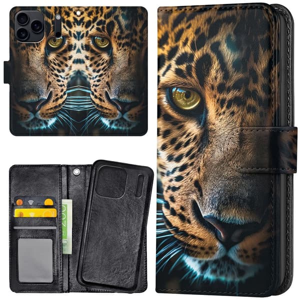 iPhone 17 Pro Max - Lommebok Deksel Leopard