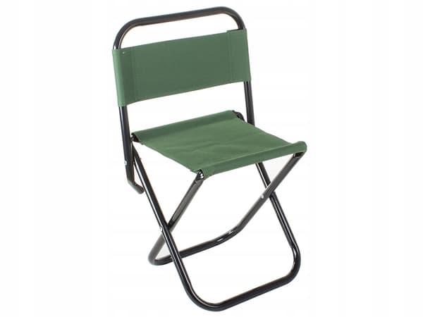Fällstol - Campingstol med Ryggstöd - Green