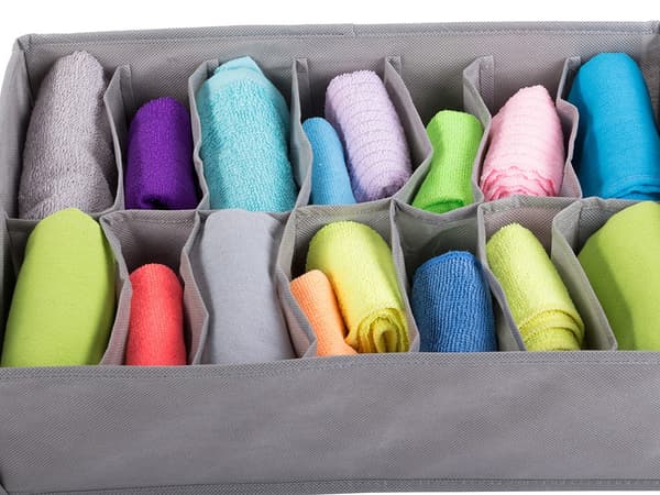 Undertøjsorganisator strømper skuffe garderobe 14 rum bin