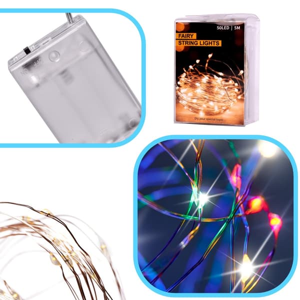 Ljusslinga / LED-slinga - 5m - Multifärg