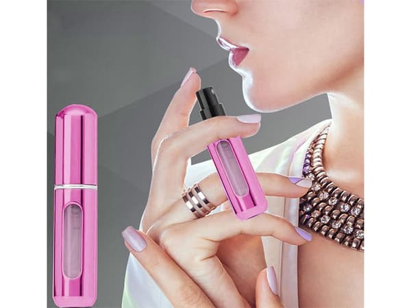 Reiseforstøver med parfymeforstøver, flaske, 5 ml parfymedispenser - Rosa