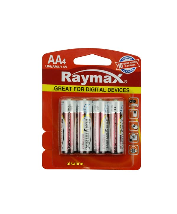 Batteri Raymax AA LR6 4 stk. alkaliske