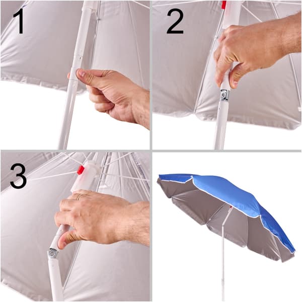 Strandparasol - Parasol med UV-beskyttelse - Blå