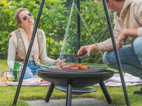 Hängande Grill och Eldstad för Öppen Eld - 58 cm