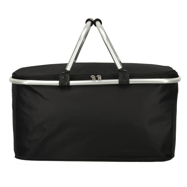Hopfällbar Picknickkorg med Isolering - Black