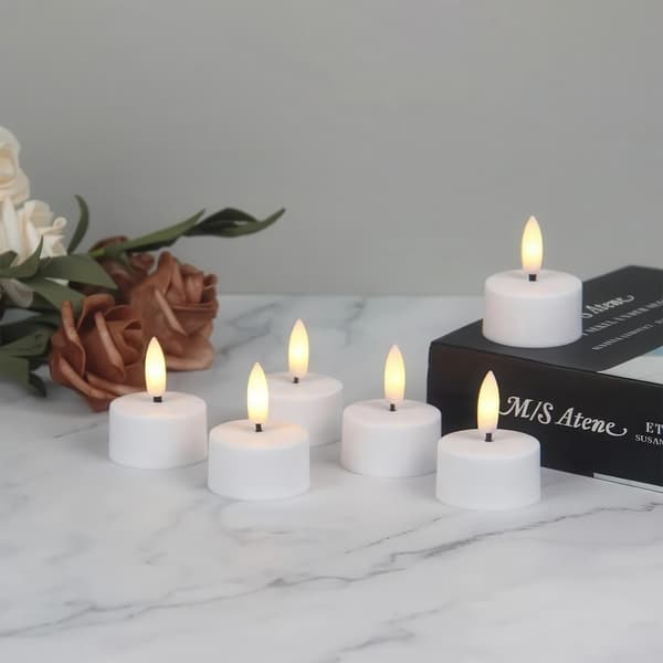 Varmelys Oppladbare - LED Lys med Fjernkontroll & Timer - 6-Pack