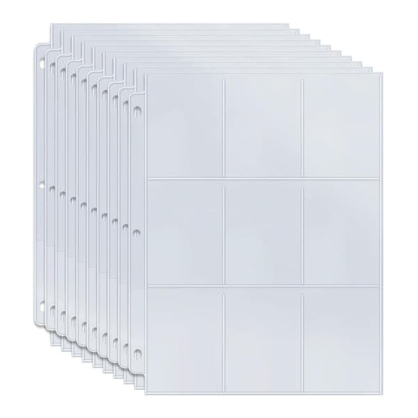 Plastlommer til Samlekort - Card Sleeves 9-rum - 20-Pack