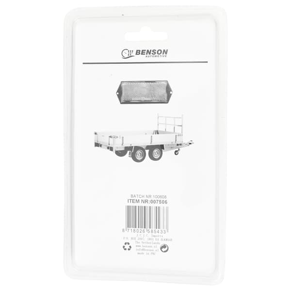 Reflektor rektangulær rød 100 x 45 mm 2 stk. E4