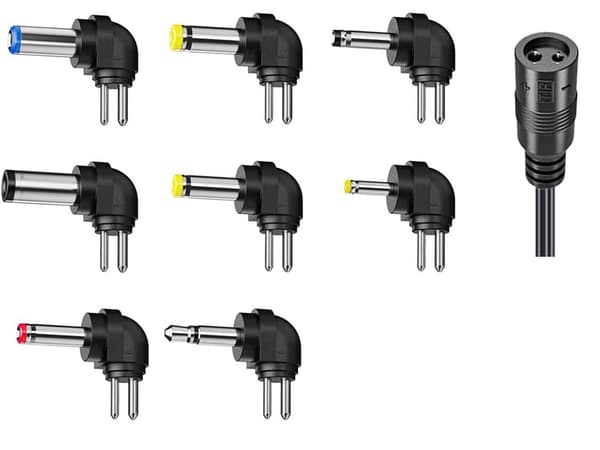 Universal strømadapter justerbar 3V–12V 6 stik