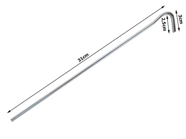 Telttakepit ankkurit teräs 31cm 10kpl koukku & silmukka