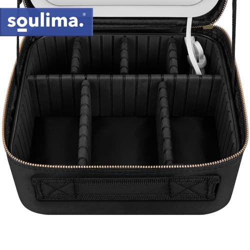 Makeuptaske med spejl & LED-lampe