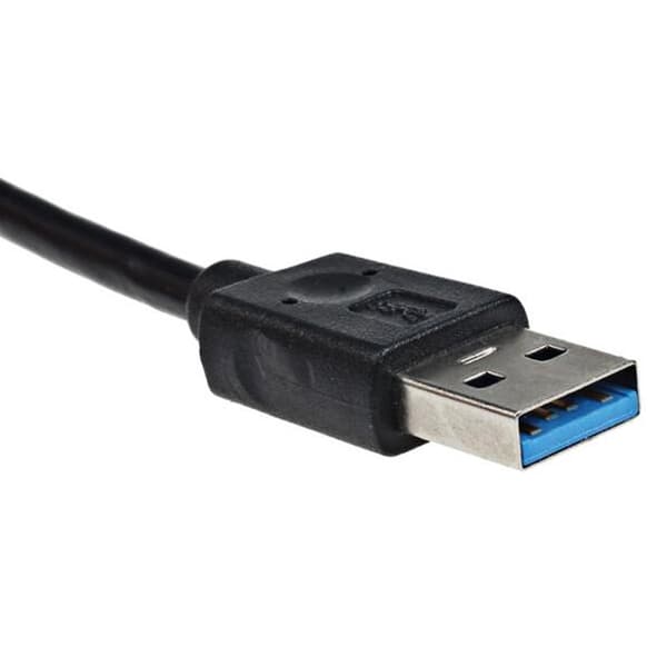 USB 3.0-Hub med 4 porte - Sort