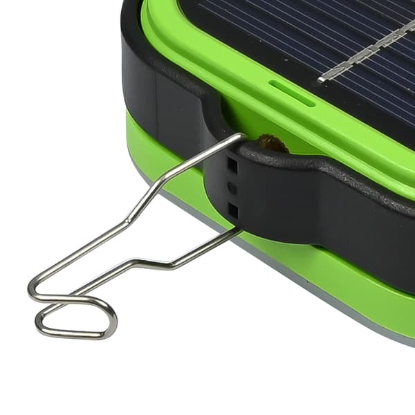 Campinglampe solcelle med powerbank