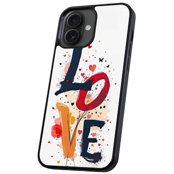 iPhone 16 Plus - Deksel/Mobildeksel Love
