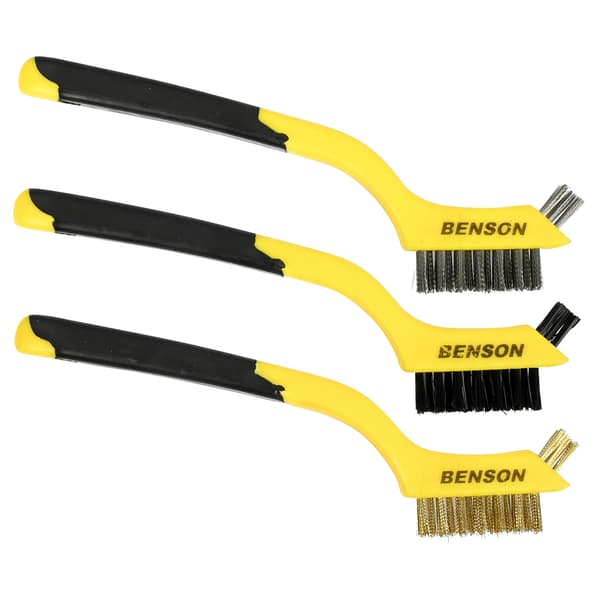 Børstesæt 3 dele nylon/stål/messing