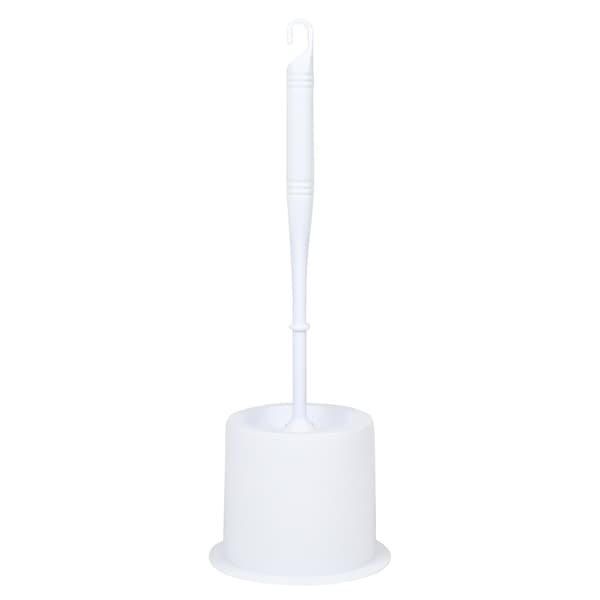Toalettbørste + holder hvit