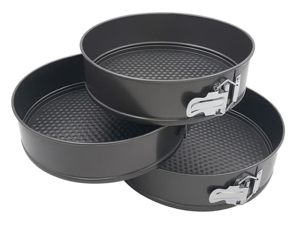 Bageform sæt 3 dele rund 24 26 28 cm