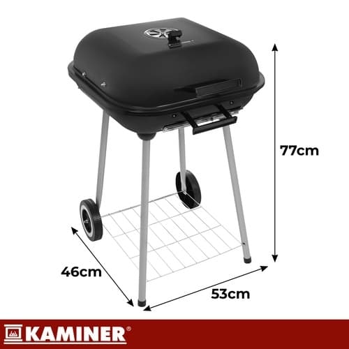 Grill / Kolgrill med Tillbehör - 53x77x46cm