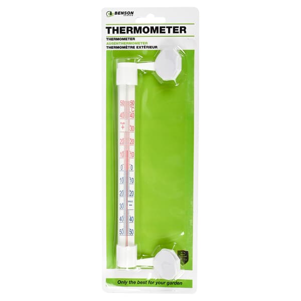 Termometer med sugkopp utomhus vit 21 cm