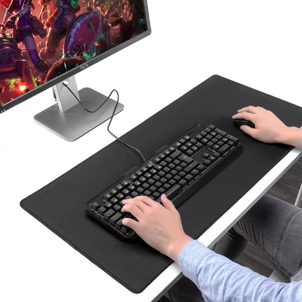 Gaming Musemåtte Stor - 90x40cm - Sort