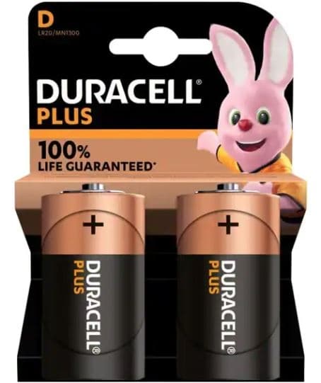 Paristo Duracell Plus D LR20 2 kpl