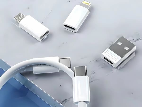 5-i-1-adapterkit usb-c micro-usb typ a telefonfodral - White
