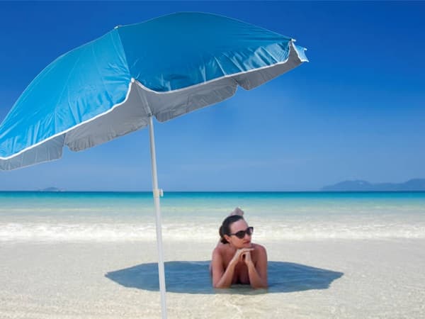 Stort Parasol med UV Beskyttelse - 170cm
