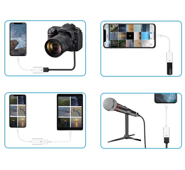 Lightning til USB-adapter kompatibel med iPhone/iPad – OTG