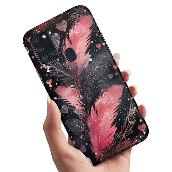 Deksel / Mobildeksel til Samsung Galaxy A21s - Feathers