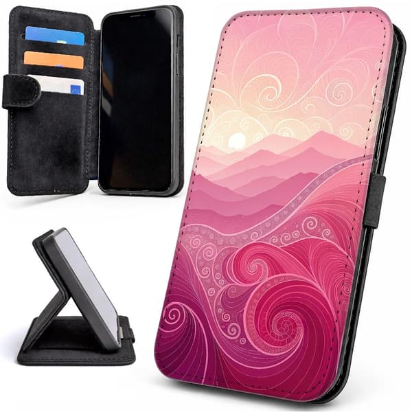 Lommebok Deksel / Mobildeksel til iPhone 17 Pro - Pink Hills