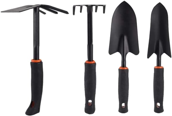 Trädgårdsverktyg 6-delar - Spade, räfsa, hacka m.m.